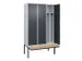 locker voor scheiding van kleding,HxBxD 2120x1200x815mm,3vak