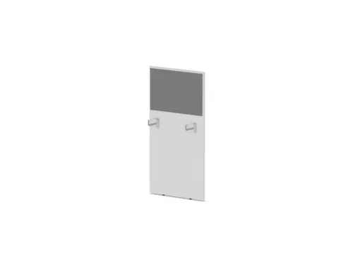 baliepaneel,v. bureau,aanbouw links,B 600mm,Bl-wit,BN8078-grijs