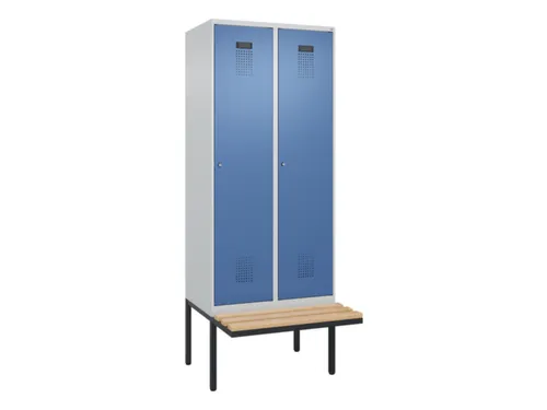 locker met bank,HxBxD 2120x800x815mm,2vak,vak B 400mm,cilinderslot