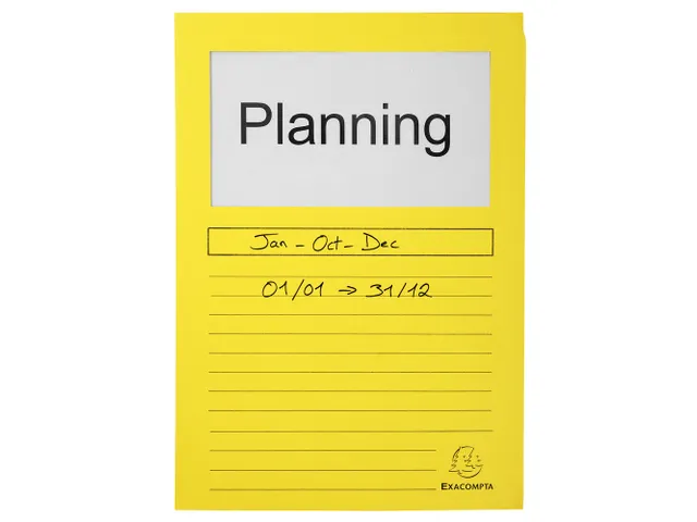 Venstermap SUPER 160g/m2 22x31cm Kanariegeel 100 Stuks