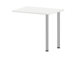 aanbouwtafel,i.h.v.,HxBxD 720-840x800x600mm,2voeten verchroomd,Bl-wit - 1