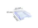 Corbeille à courrier Ecotray Linicolor - Bleu glacé