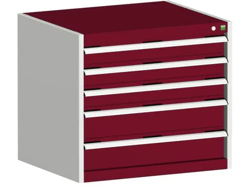 ladekast HxBxD 700x800x750mm 5laden romp RAL7035 front RAL3004