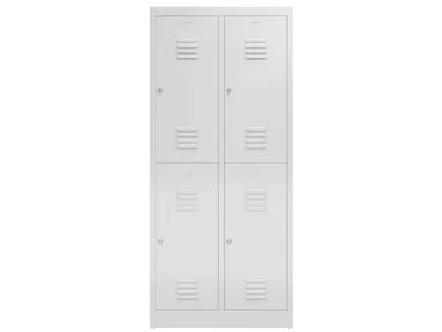 Dubbeldekse garderobekast 1800x800x500mm 2x2vak B 400mm RAL7035