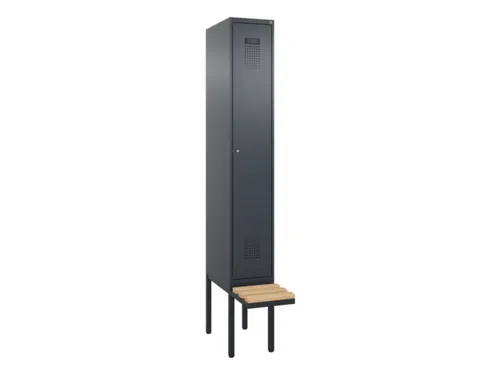 locker met bank,voor scheiding van kleding,HxBxD 2120x300x815mm,1vak