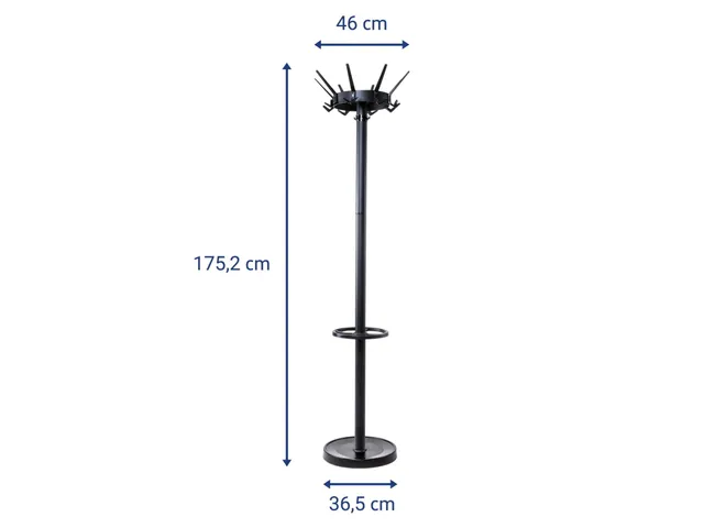 9408090 Kapstok MAULcaligo standvoet 175,2cm zwart