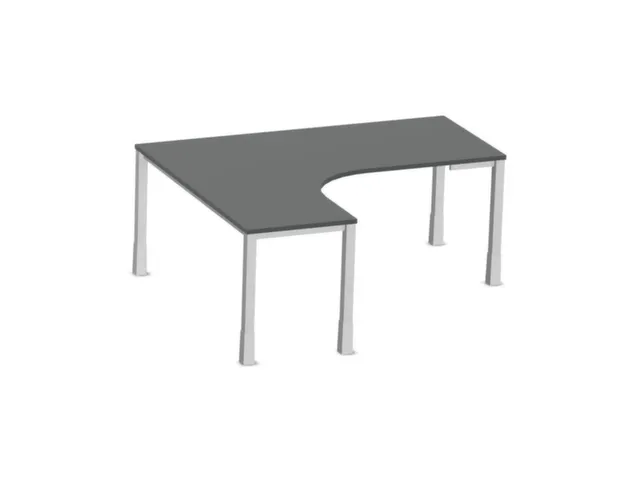 bureau à retour à hauteur réglable,MS-gris foncé