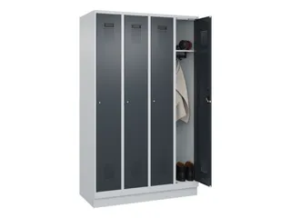 locker,HxBxD 1950x1200x500mm,4vak,vak B 300mm,cil.-slot,sokkel - 1