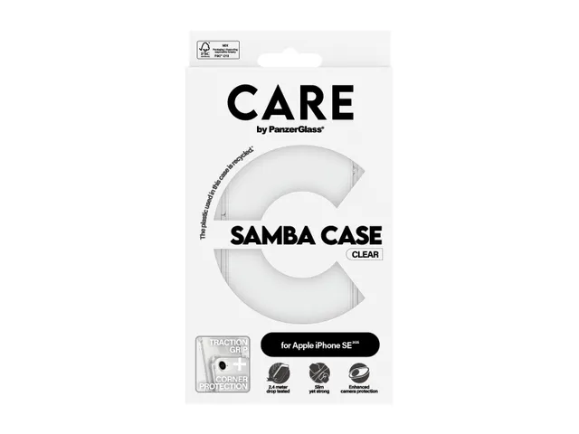 PanzerGlass CARE by Samba Case Transparent iPhone 17e | 16e, Hoe