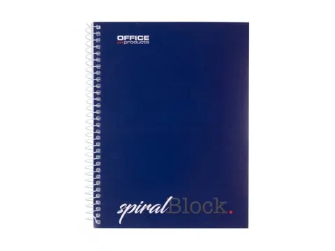 spiraalschrift A5 80 blad gelijnd donkerblauw