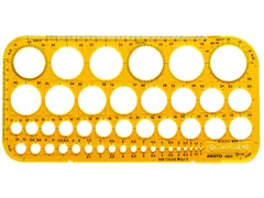 Cirkelsjabloon Aristo 1-36 mm 45 cirkels