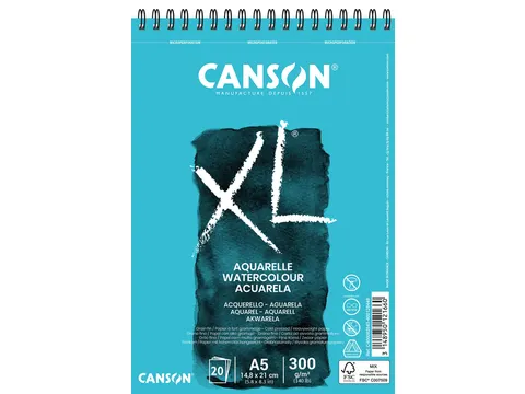 Aquarelpapier Canson XL 20vel 300gr A5 wit