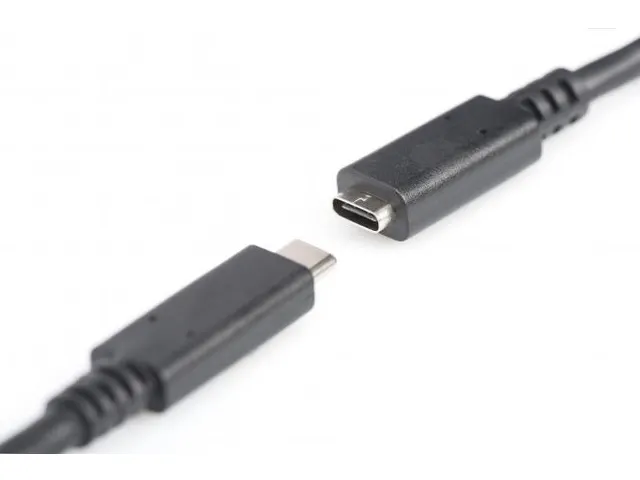 USB Type-C verlengkabel St/Bu 0,7m Gen2 5A 10GB 3.1-versie Zwart
