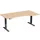 In hoogte verstelbaar bureau in vrije vorm,HxBxD 730-1230x1800x1000mm