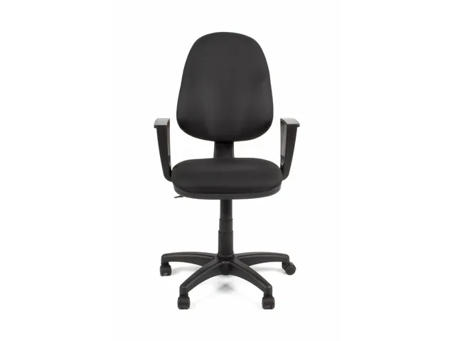 Bureaustoel EN1335 Linea Tiger 01 zwart/zwart met armleuning