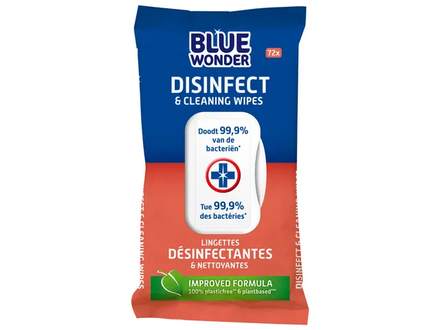 Desinfectiereinigerdoekjes Blue Wonder 72stuks