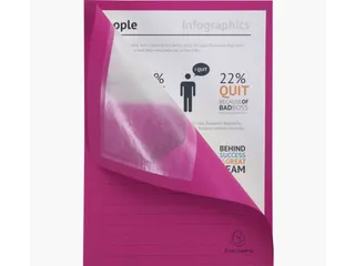 Venstermap Exacompta Forever L-map 120gr karton Roze - 3