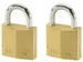 Hangslot MasterLock 130EURT 2 gelijksluitend messing 30mm