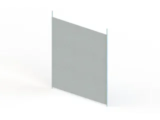 scheidingsplaat,v. inhaakstelling,HxD 500x400mm,doorgaand,staal - 1