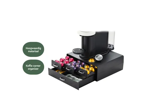 Koffiecapsulehouder BRASQ CD400 4 lades Zwart