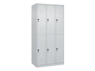 dubbeldekse locker,HxBxD 1850x900x500mm,3x2vak.,vak B 300mm - 1