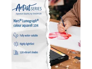Aquarelpotlood Staedtler Mars Lumograph 12 kleuren - 16