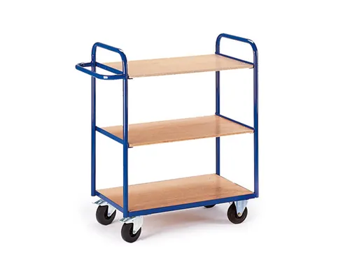 etagewagen,draagverm. 150kg,3etage(s),laadvl. LxB 1000x500mm,houtetage