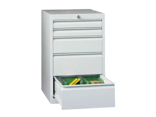 ladekast HxBxD 800x500x600mm 5laden slot RAL7035 front RAL6011 - 1