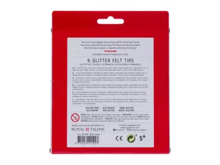 Viltstift Bruynzeel Kids assorti glitter 6 stuks - 6