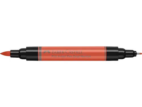 Tekenstift Faber-Castell Pitt Artist Pen duo marker 118 scharlakenrood
