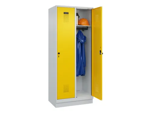 locker,HxBxD 1950x800x500mm,2vak,vak B 400mm,draaigrendel,sokkel