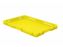 Euronorm-stapelbak 9.5l 50x600x400mm Wanden/bodem Opengewerkt Geel