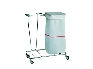 Afvalverzamelaar 2x70 Liter Afvalzakken Rvs Verrijdbaar - 1