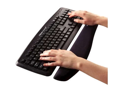 Polssteun toetsenbord Fellowes Plush Touch zwart