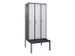 locker voor scheiding van kleding,HxBxD 2120x900x815mm,3vak