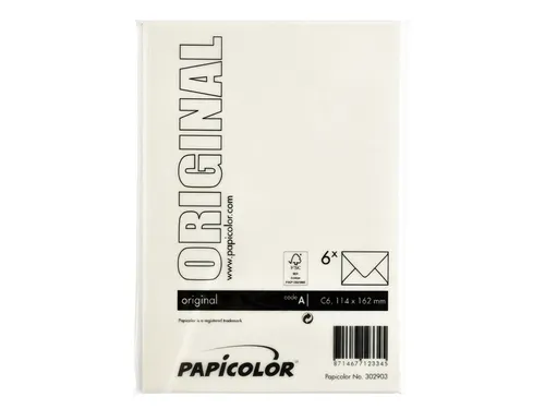 Envelop Papicolor C6 114x162mm anjerwit Gegomd