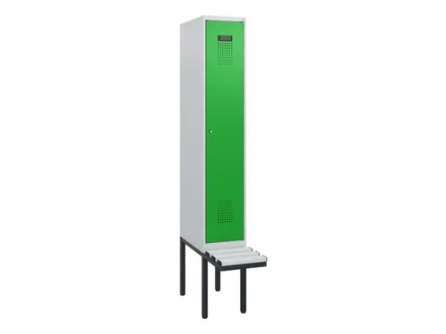 locker met bank,HxBxD 1950x300x815mm,1vak,vak B 300mm,cilinderslot
