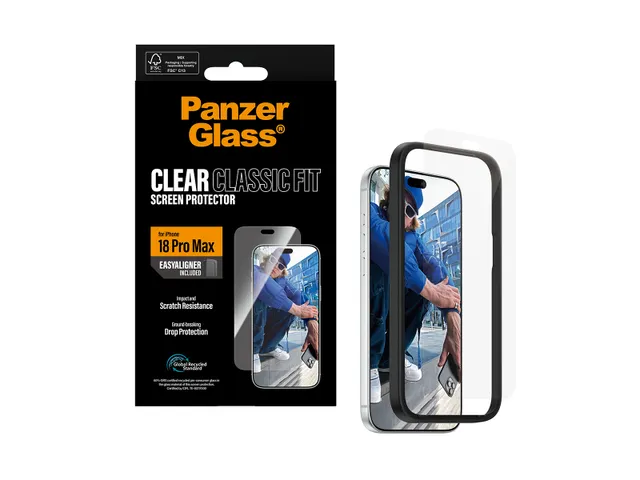 PanzerGlass Screen Protector iPhone 18 Pro Max | Classic fit w. Eas