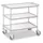 Universele Wagen 150kg 785x500mm 3 Etages Met Beugel Zilvergrijs