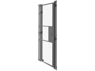 schuifdeur,v. scheidingswandsysteem,HxB 2200x2800mm,cil.-slot,staal - 1
