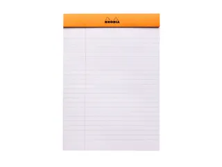 Schrijfblok Rhodia A5 lijn 80 vel 80gr met kantlijn oranje - 3