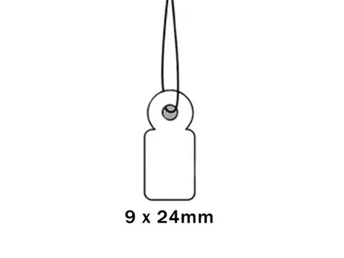Apli 384 Draadetiketten 9x24mm Wit, doos 1000 stuks