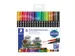 Viltstift Staedtler 3187 permanent dubbele punt 18 stuks assorti