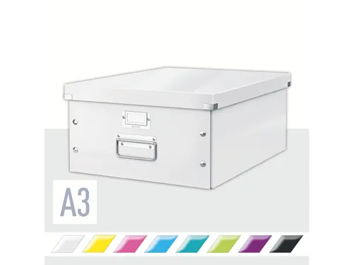 Opbergbox Click & Store 369x200x482mm Wit 85% gerecycled karton
