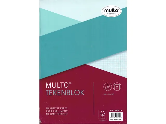 Millimeterblok Multo A4 80 grams 50 vel