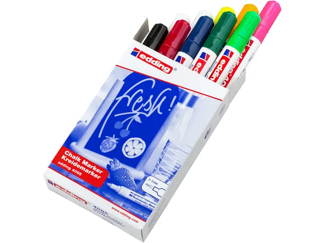 Krijtstift edding 4095 rond 2-3mm assorti doos à 10 stuks