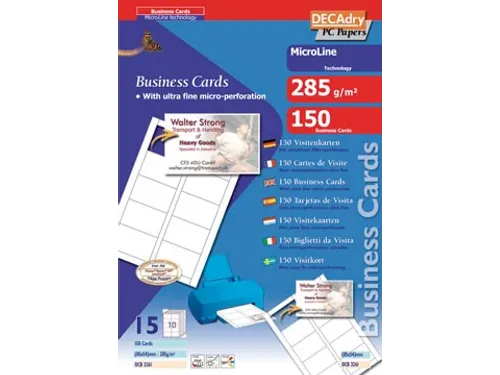 Decadry Visitekaarten MicroLine 85x54 mm