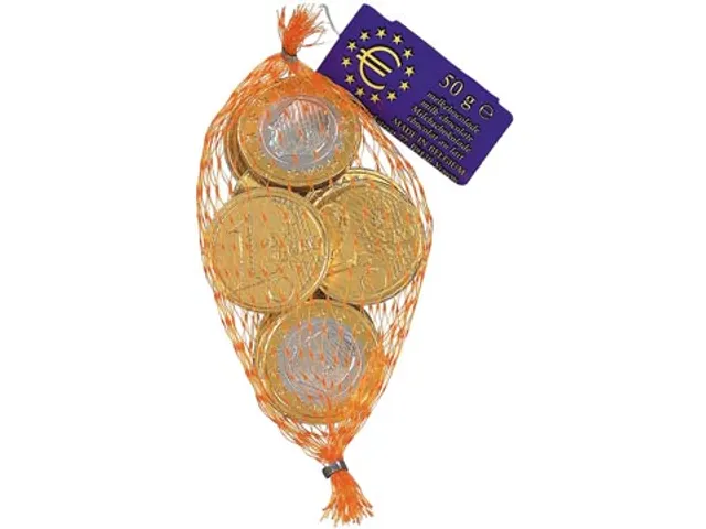 chocolade euromunt Sinterklaas netje 50 g