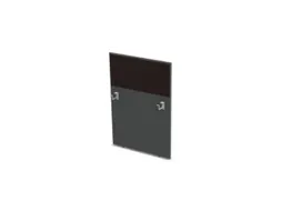 baliepaneel v. bureau aanbouw rechts MS-donkergrijs BN2036-bruin 800mm