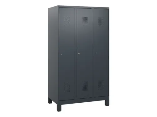schoollocker,HxBxD 1630x900x500mm,3vak,vak B 300mm,cil.-slot,voeten